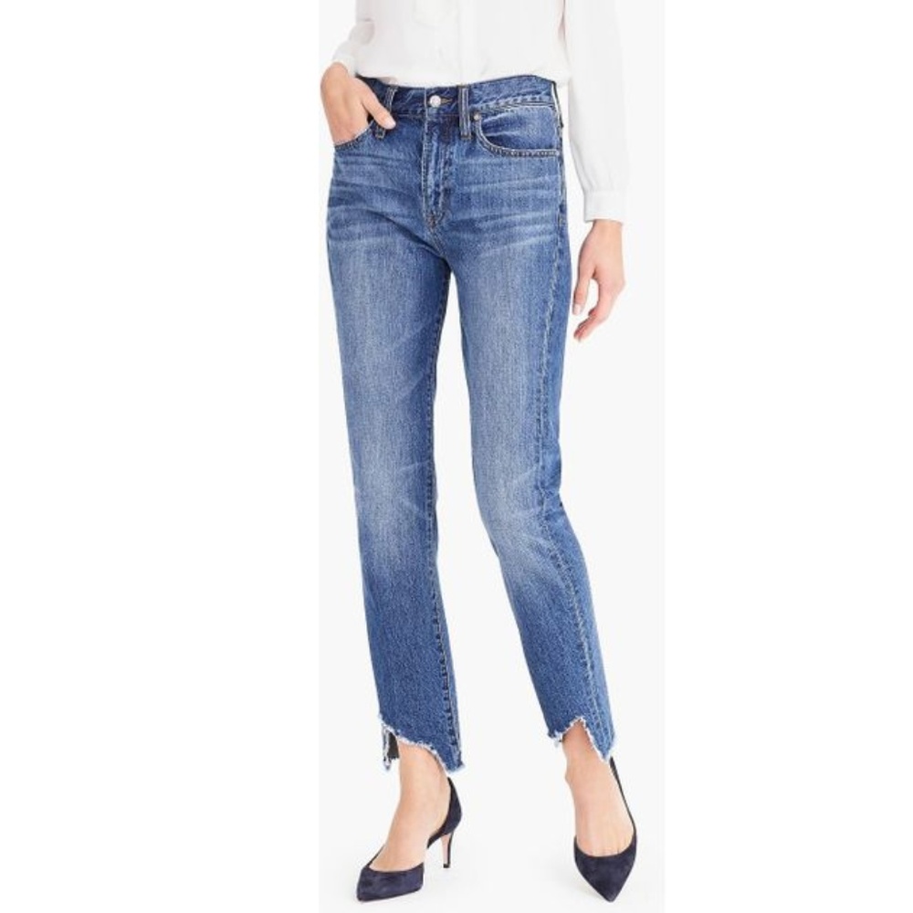Point Sur boy jean with ripped asymmetric hem: NWT